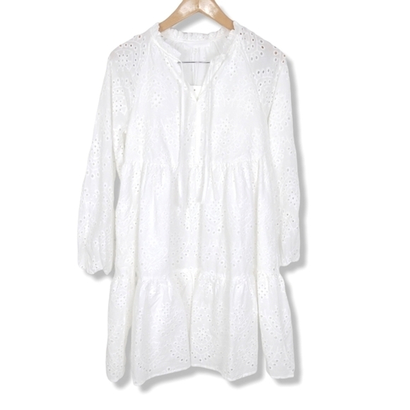 NWT Adyson Parker Boho Eyelet Tiered Dress - Picture 3 of 8